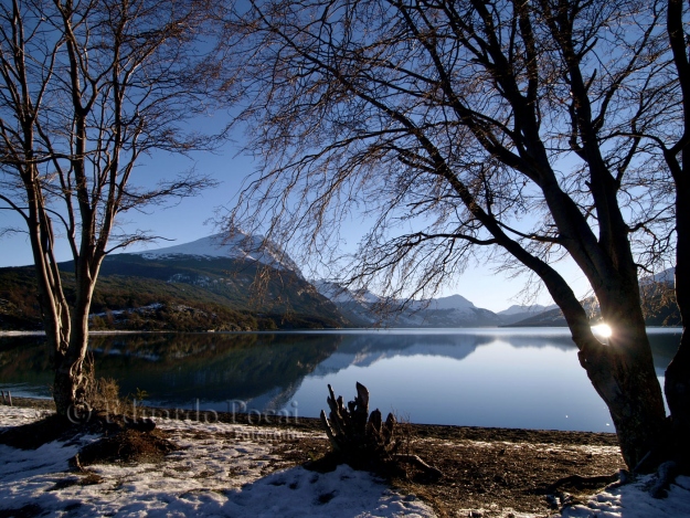 Lago roca, comienzo del invierno