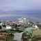 Ushuaia y su tradicional vista con el arco iris